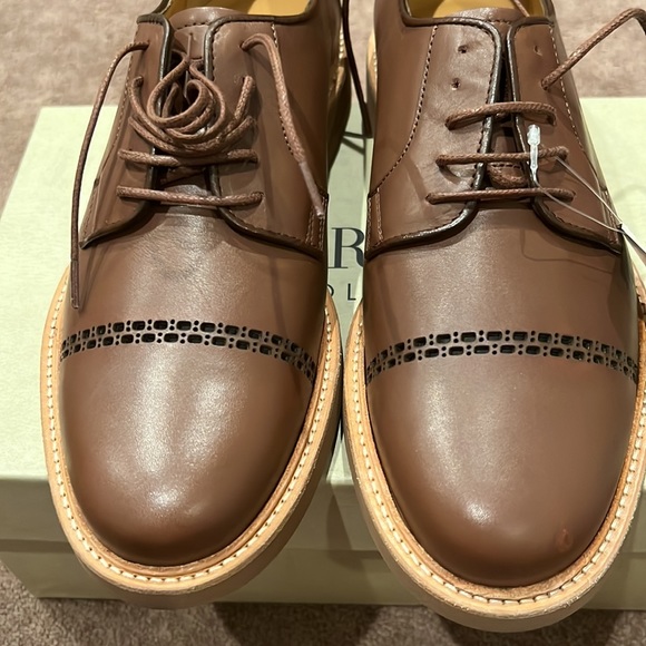 Armani Collezioni Men Brown Testa Moro Cap Toe Derby - Picture 4 of 10